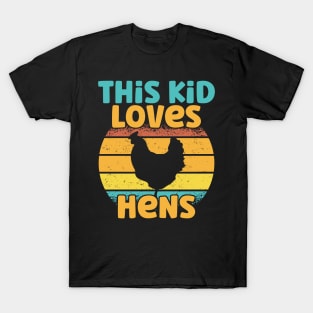 Kids This Kid Loves Hens - Chicken lover graphic T-Shirt